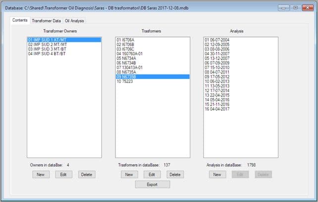 Oil Analysis & Maintenance — screen 1